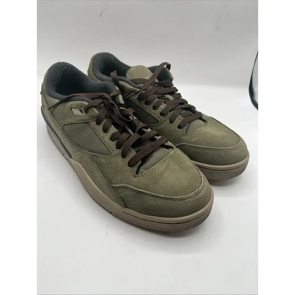 Air Jordan Flight Court Olive Khaki Suede Trainers - US 10.5 Men’s HF3255-202